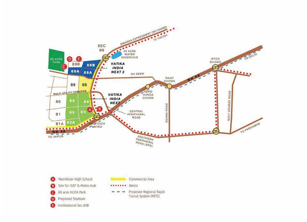 VATIKA SOVEREIGN PARK Location